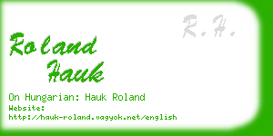 roland hauk business card